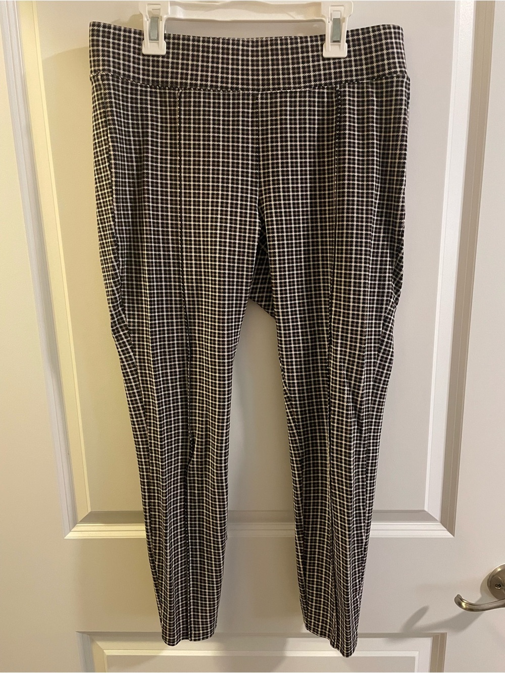 Old Navy - Black Tan & Cream Check Print - Stretch Pants